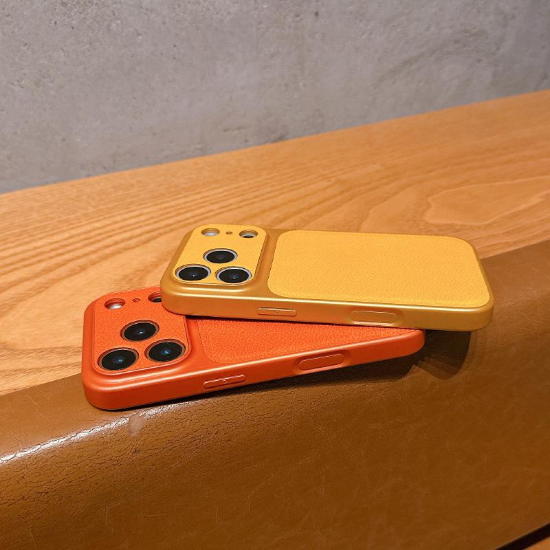 Solid Color Matte Soft TPU Border Artificial Leather Phone Case For iPhone 17 Pro Max 15 14 13 16 Pro Max Shockproof Back Cover