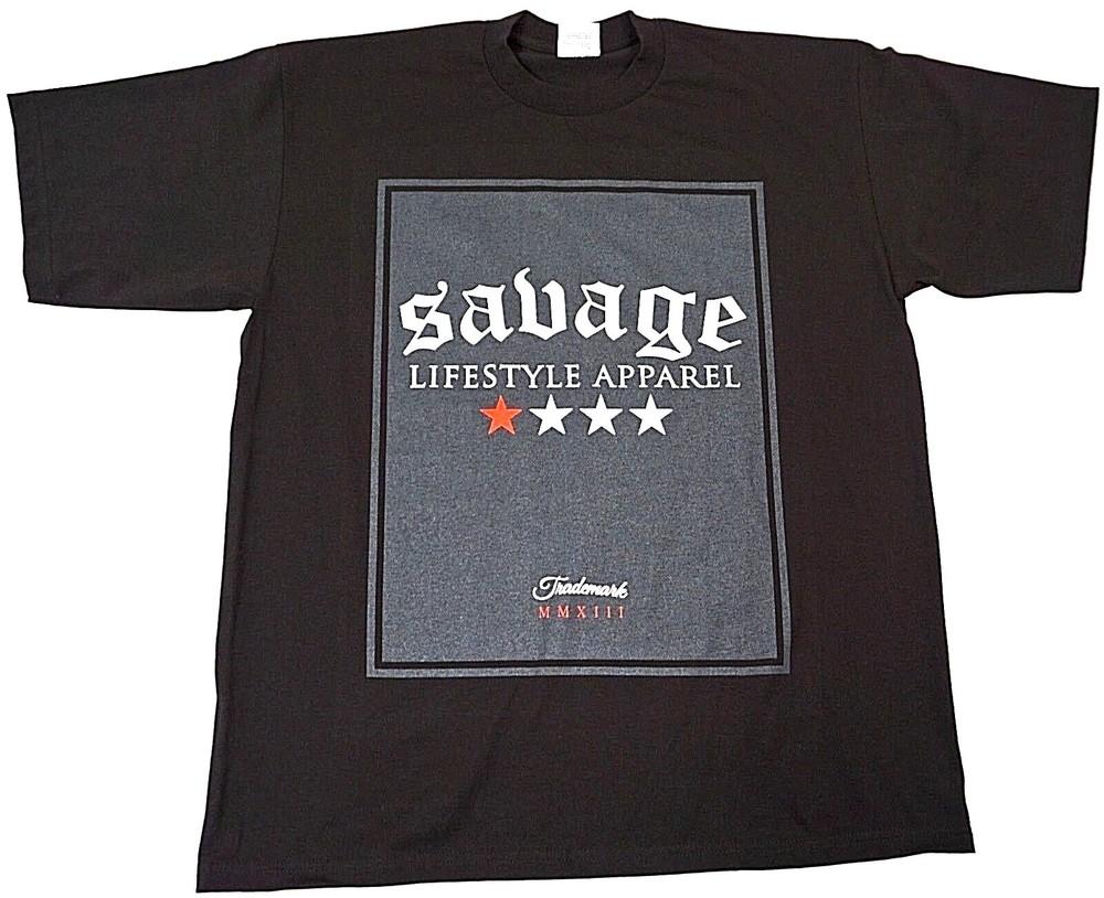 SAVAGE Lifestyle Apparel T-Shirt Urban Streetwear Tee Men Black New Unisex T-Shirt XXXXL