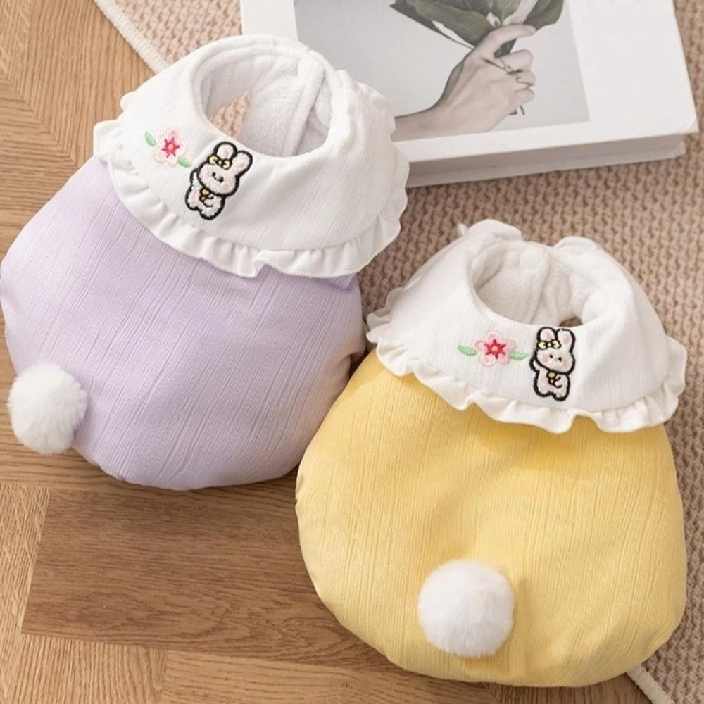 Cartoon Dog Rabbit Collar Vest Rabbit Pattern Two-Leg Dog Clothing  Autumn Winter