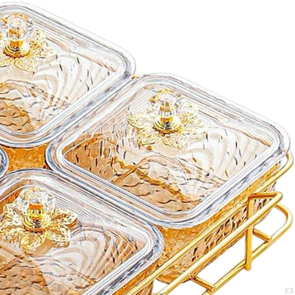 Candy Nut Serving Container,Divided Snack Bowls Multipurpose Decorative Dried Fruit Tray