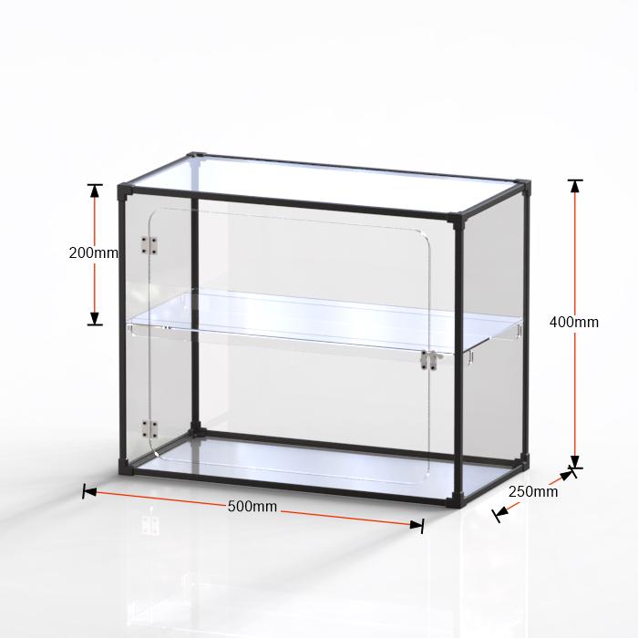 Tiered Bread and Cake Display Rack - Alloy Frame with Transparent Cabinet