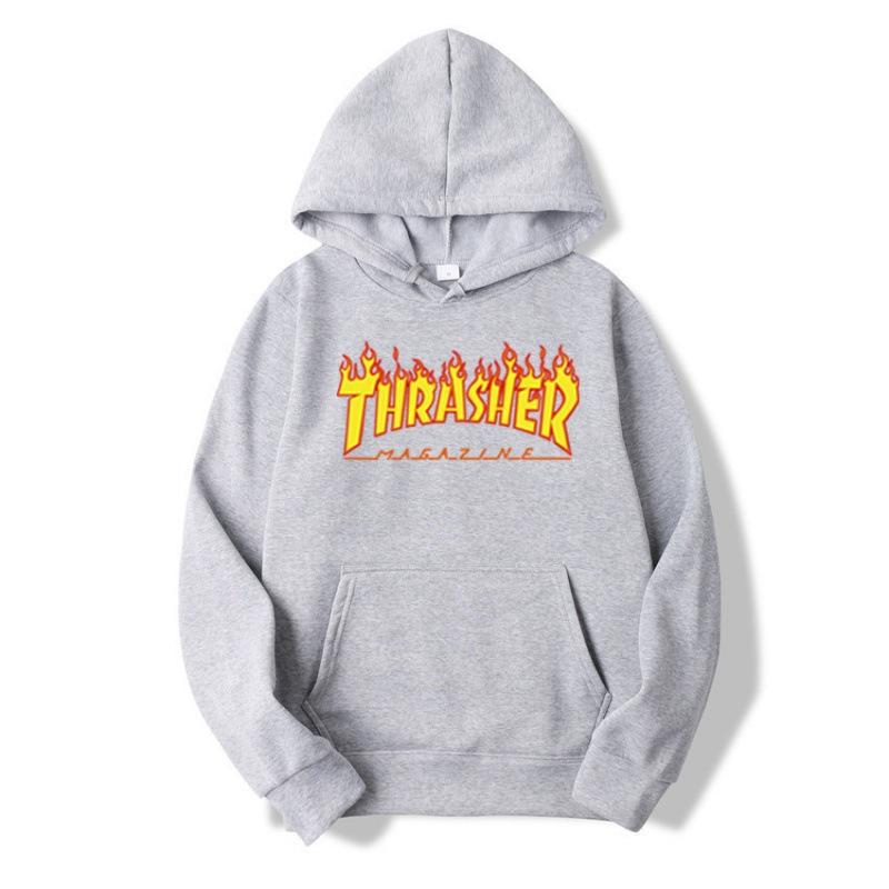 THRA Flame European and American Men's Male Couple Hooded Top Slim-fit Men's Sweater