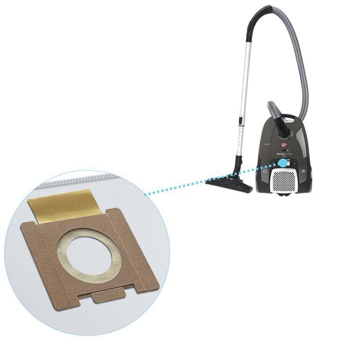 Hoover Teliox Extra Vacuum Cleaner Bags - Pack of 10 - Compatible with H81 - White