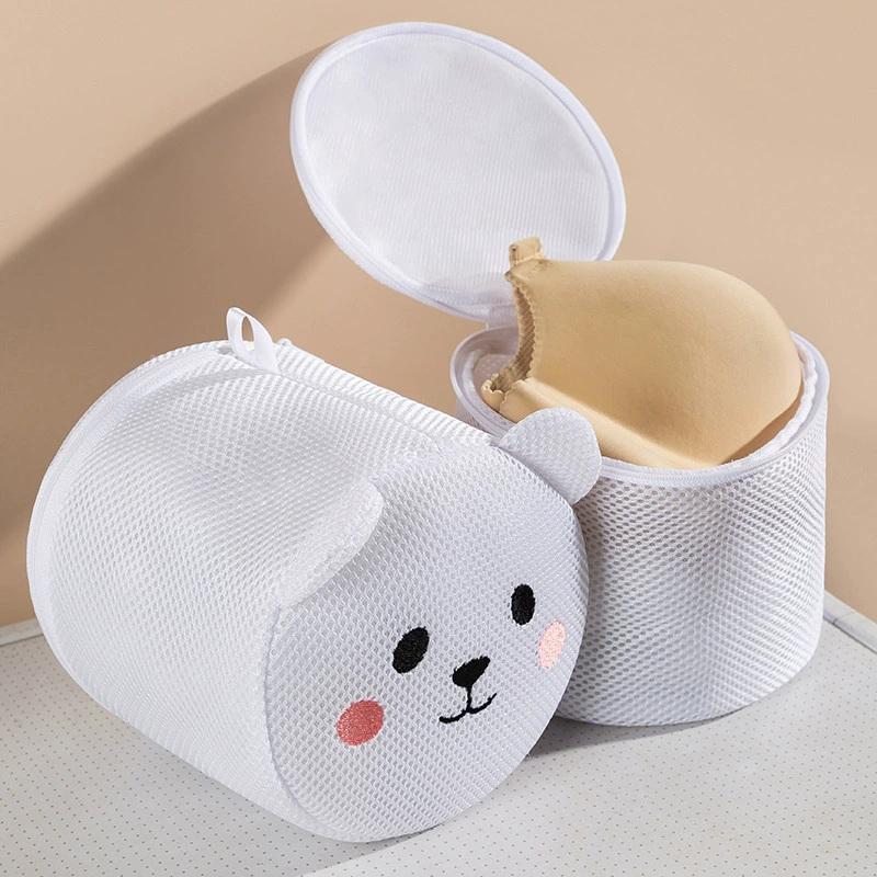 Machine-Wash Special Home Use Polyester Anti-Deformation Bra Mesh Bags Laundry Brassiere Bag Cleaning Underwear Sock Cartoon
