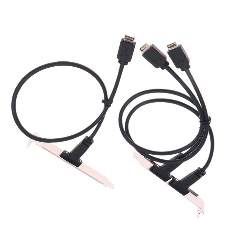 50Cm Usb 3.2 Front Panel Header Type-E To Usb-C Type C Female Connector Extension Wire Cable Type-E Baffle Cable