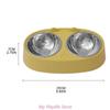 Double Dog Bowl Pet Feeding Station Stainless Steel Water and Food Bowls with Stand for Cats Puppies Small Dogs Pet Supplies
