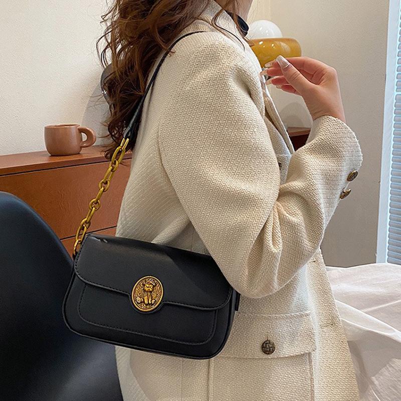 Нова невелика сумка під пахвами 2024 року, проста та модна сумка-багет, висококласна ретро-сумка через плече на одне плече
