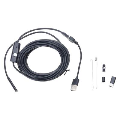 Wasserdichte Endoskopkamera 6 LEDs Einstellbar USB Flexibles Inspektionsbohrlochkamera Endoskop für Telefon PC