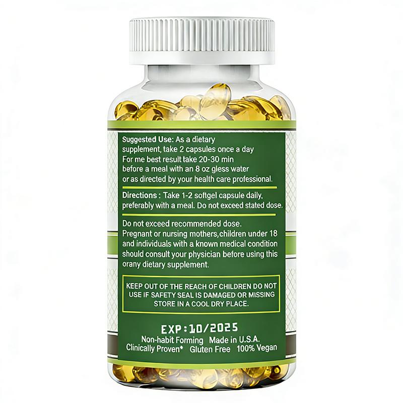 XEMENRY Kapseln mit hochabsorbierender Lutein- und Zeaxanthin-Mischung, Natürliche Inhaltsstoffe, Geeignet für Erwachsene, Vegan