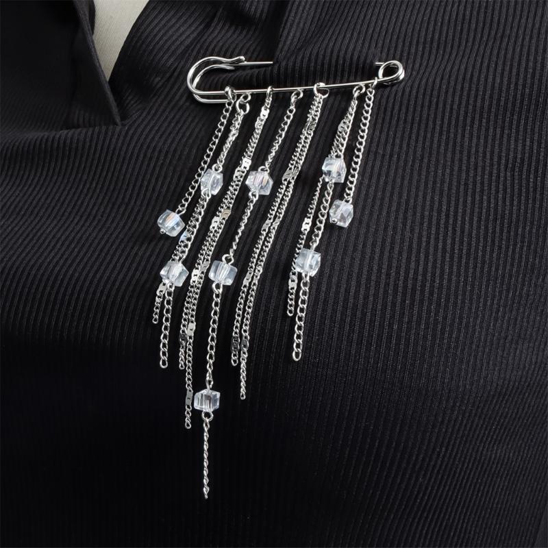 Elegant Fringe Brooch For Women Lightweight 18g Alloy Pin For Clothing Decoration And Waist Cinching Accessory