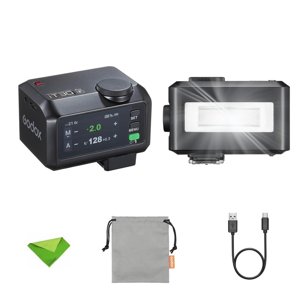 Godox iT30Pro F TTL Flash Fujifilm GN15 Recycle 560 Full Power Touchscreen Speedlite iT30Pro-F (for Cameras), 1.5-Second Time, Flash, 1/8000 HSS, 2.4G