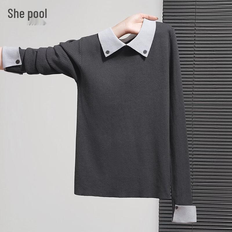 Вязаный топ Tachi с цветными блоками и лацканами One Size