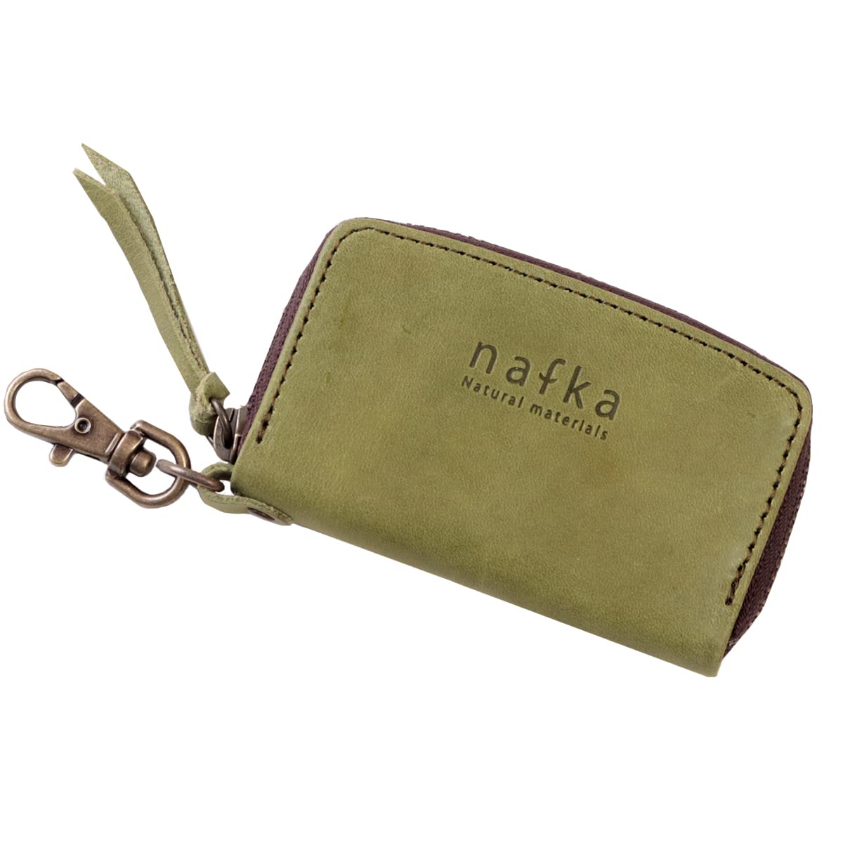 

Nafka Women s Smart Key Compatible Genuine Mostro Leather Key Case, Made in Japan [NFK-72009] (Light Green)