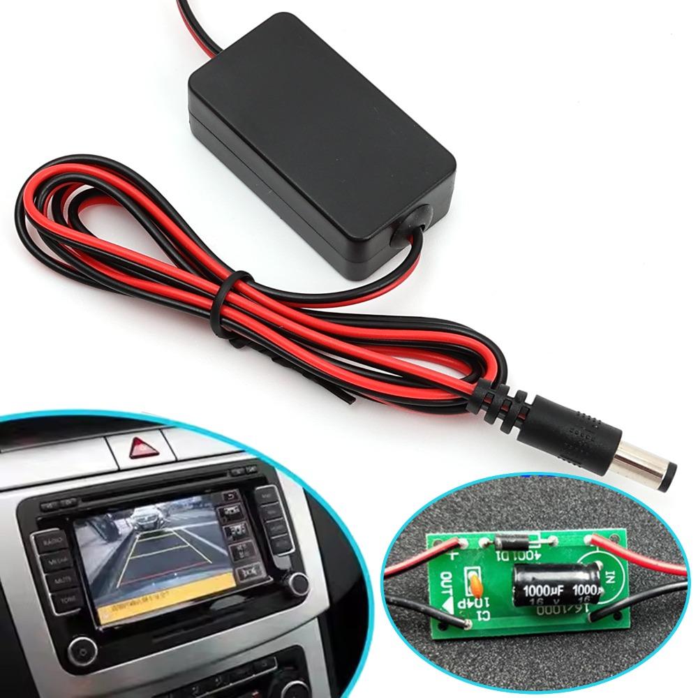 12V DC Car Rear View Rectifier Screen Interference Capacitor Filter Connector Car Camera Relay Regulator for Backup Car Camera