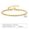 Rundes Schlangenglied-Armband für Damen, Fischgrät-Gliederarmband, Stapelbares Edelstahl 18 Karat Vergoldeter Schmuck 1mm-3mm