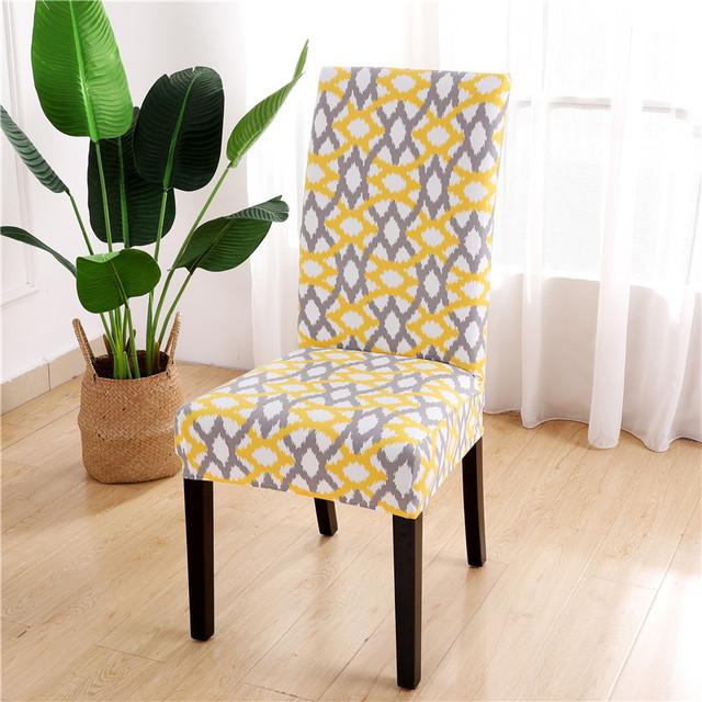 Modern Printed Chair Cover Elastic Seat Covers Slipcover Removable And Washable Stretch Banquet Hotel Dining Room Cover