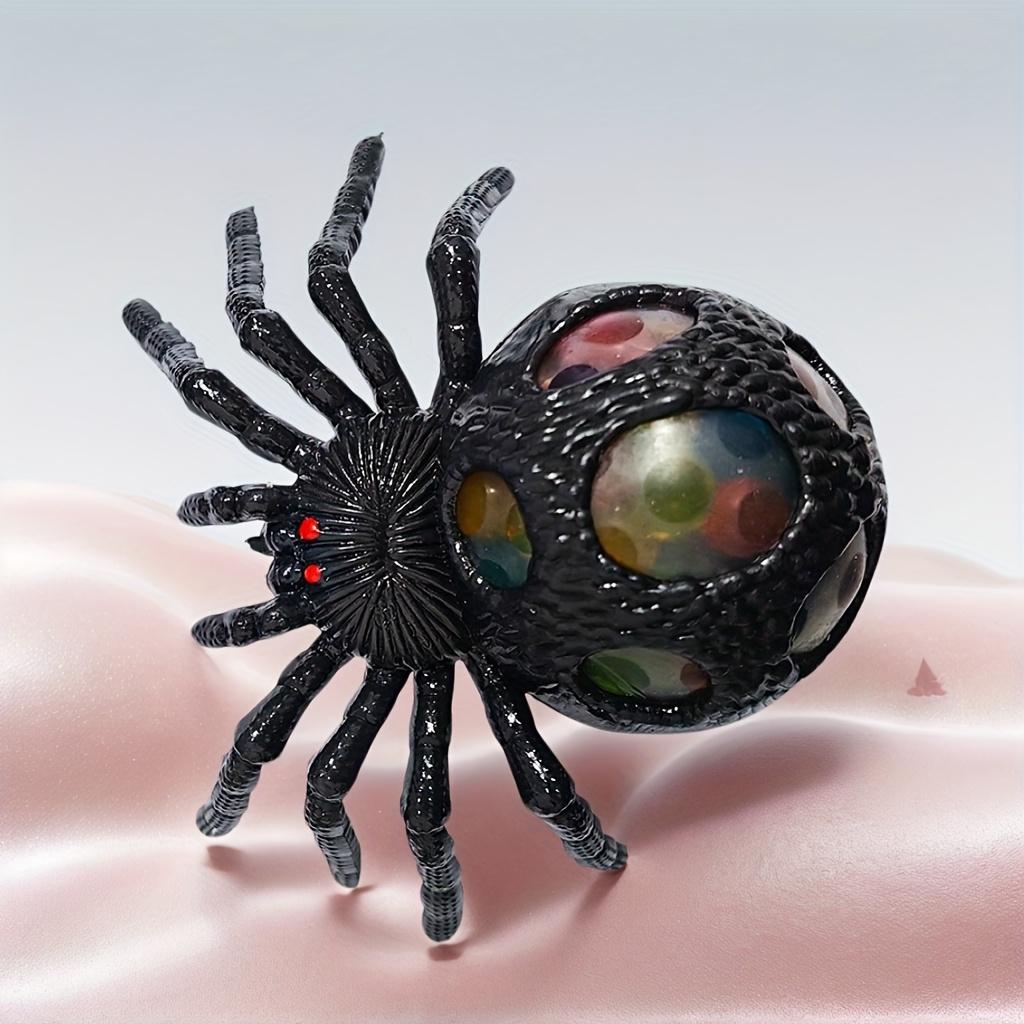 Halloween Spider Squishy Toy, Bead Filled Spider Stress Ball, Novel Squeeze Sensory Fidget for Party Gift
