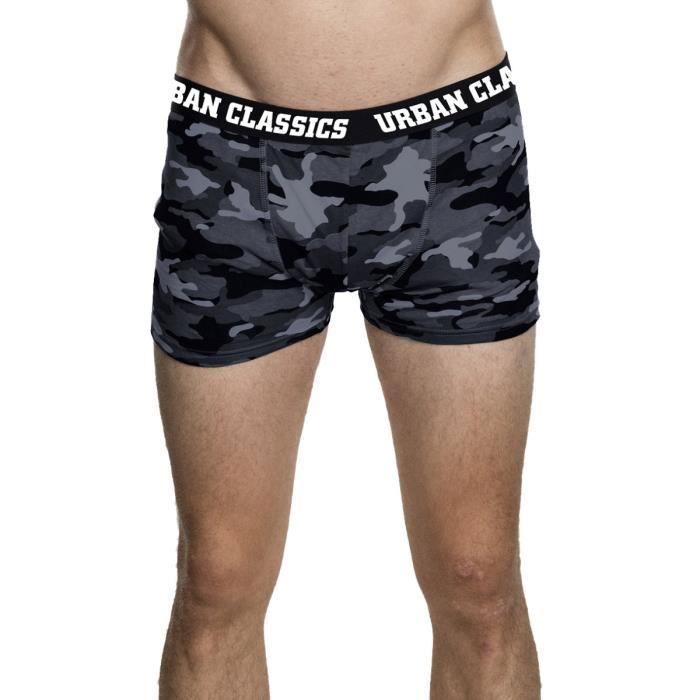 Boxer Shorts - Urban Classics - Lot de 2 - Coton 95% - Élastique - Camouflage bois