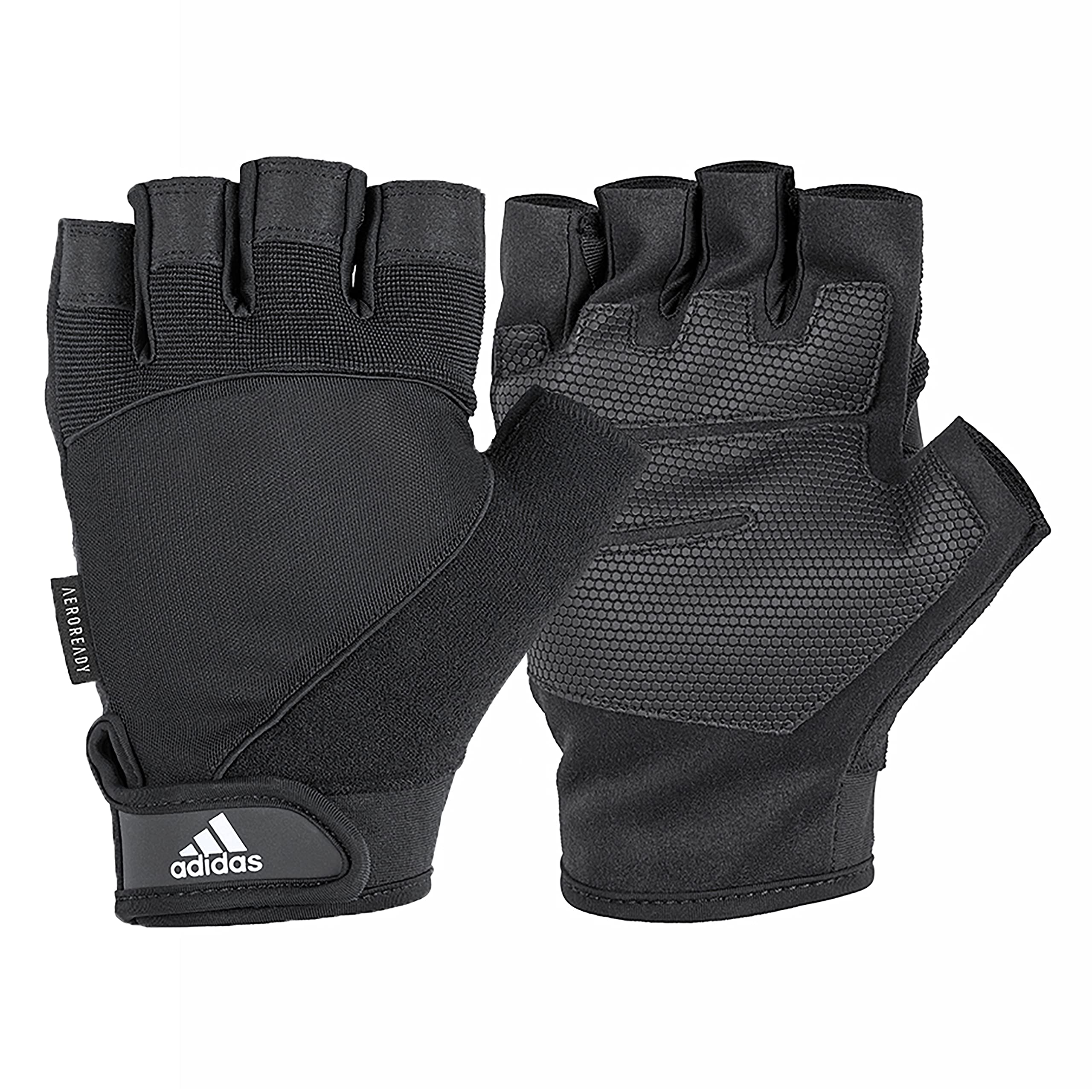 adidas Performance Training AeroLady material Size Gloves, (sweat-wicking, quick-drying, breathable, heat-retaining), Black, M, ADGB-13124 чёрный