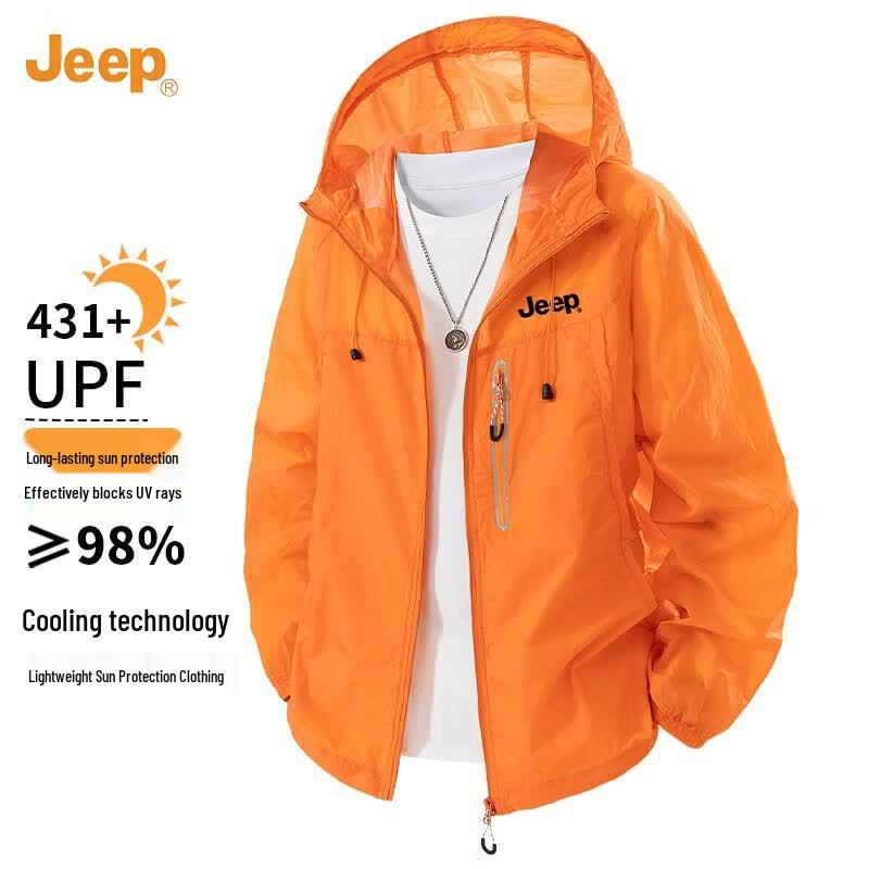 JEEP Men s UPF50+ Ice Silk UV Protection Hoodie XL