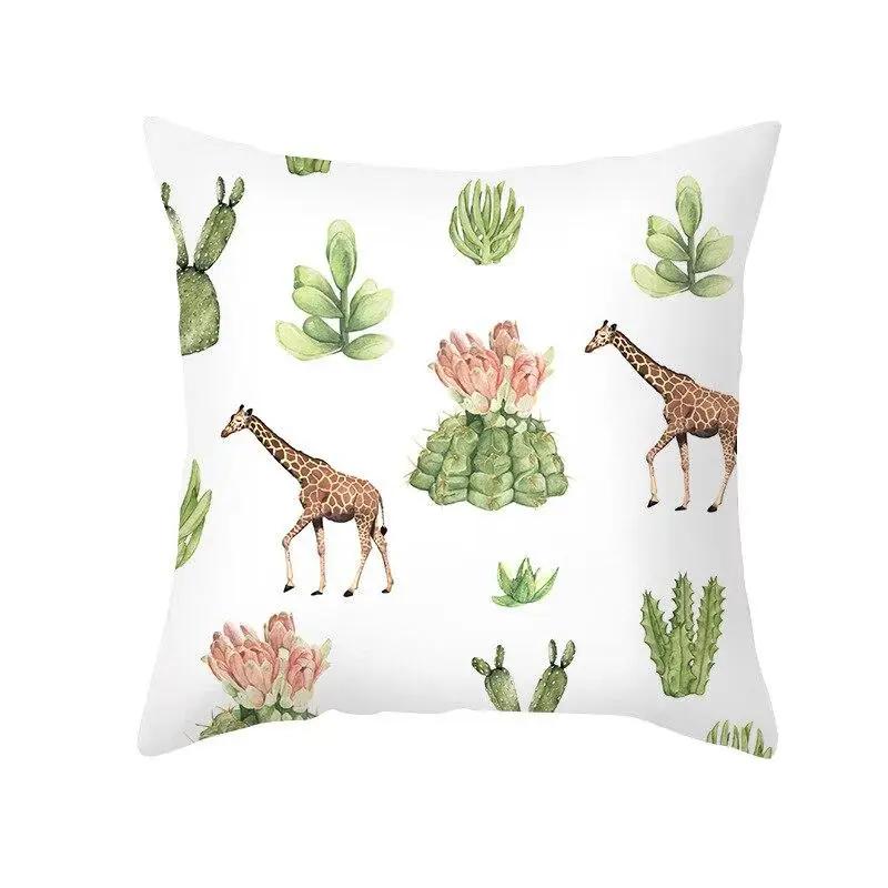 

Растения Узор Жирафа Декоративные Подушки Наволочка Полиэстер Наволочка Чехол для Подушки Подушка для Дивана Украшение для Автомобиля 898 30x30cm бежевый