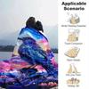 1pc Bird Printing Lightweight Flannel Blanket, Comfortable and Warm Blanket, for Camping Sofa Bed and Couch Office, Gift