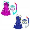 Diving Set: Mask With Snorkel, Swimming Goggles + Fins