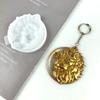 DIY Semi-stereoscopic Lionhead Keychain Silicone Epoxy Mold DIY Ornaments Pendant Crafting Mould for Valentines Gift