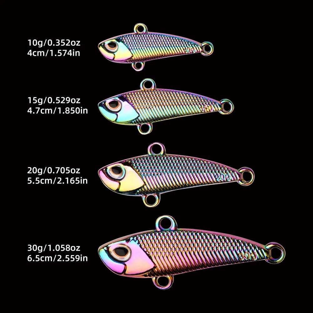 5Pcs Tail Spinning 10g 15g 20g 30g Balance Rotating Metal Jig VIB Vibration Bait Spinner Spoon New Fishing Tackle Sinking Lure