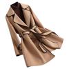 Woolen Coat for Women, Fashionable Autumn and Winter Clothing for Small People, New Year's Style, Slimming, Mid-length Woolen Coat