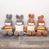 Rabbit Hamburger Bread Plush Toys Pp Cotton Filling Children Gifts Playroom