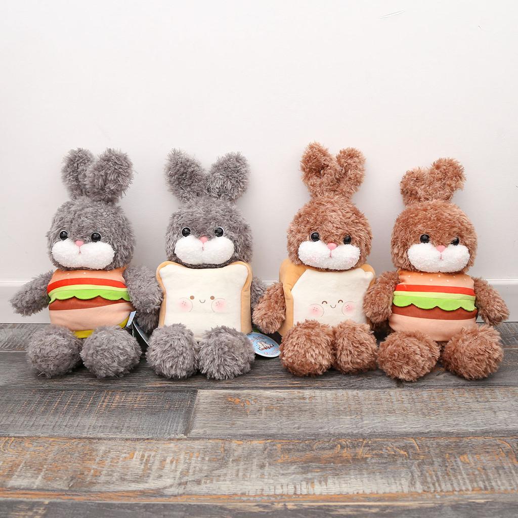 Bread Rabbit Hamburger Plush Toys Pp Cotton Filling Children Gifts Playroom
