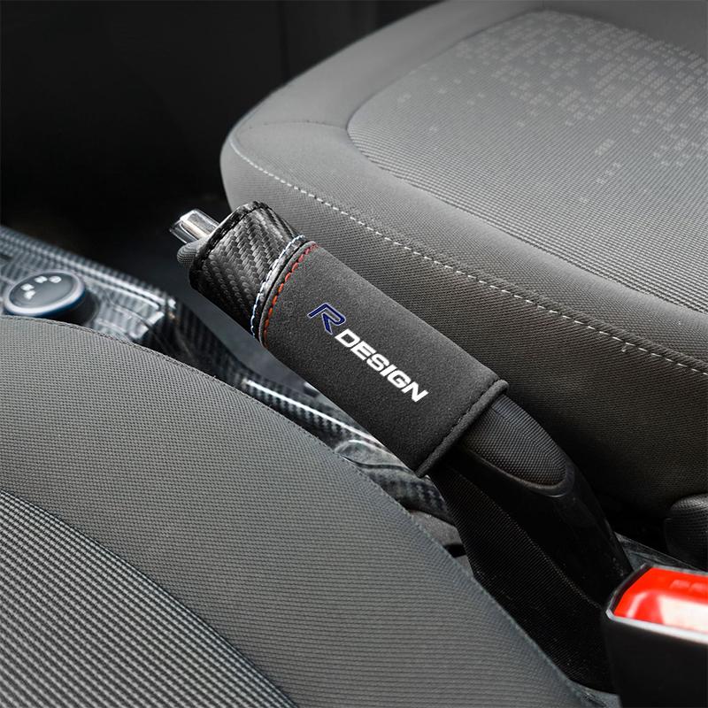 Car Handbrake Cover Hand Brake Grips Decoration Sleeve For Volvo R Design XC90 XC60 V40 XC40 V60 V50 XC70 C70 C40 Auto Accessory