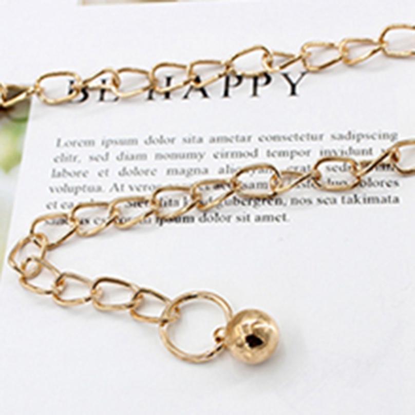 Fashion Gold Plated Belt Decoration Belt for Dress Circle Metal String Girls Belts Metal Waist Chain