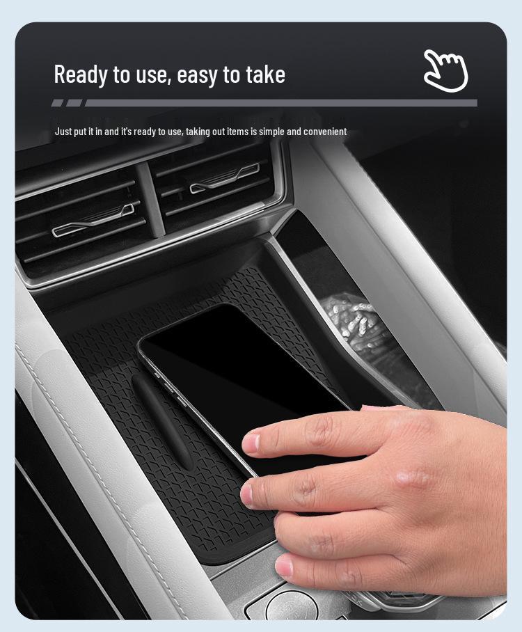 Wireless Charging Silicone Anti-Slip Pad for Car Interior Console (24-25 Yuan)