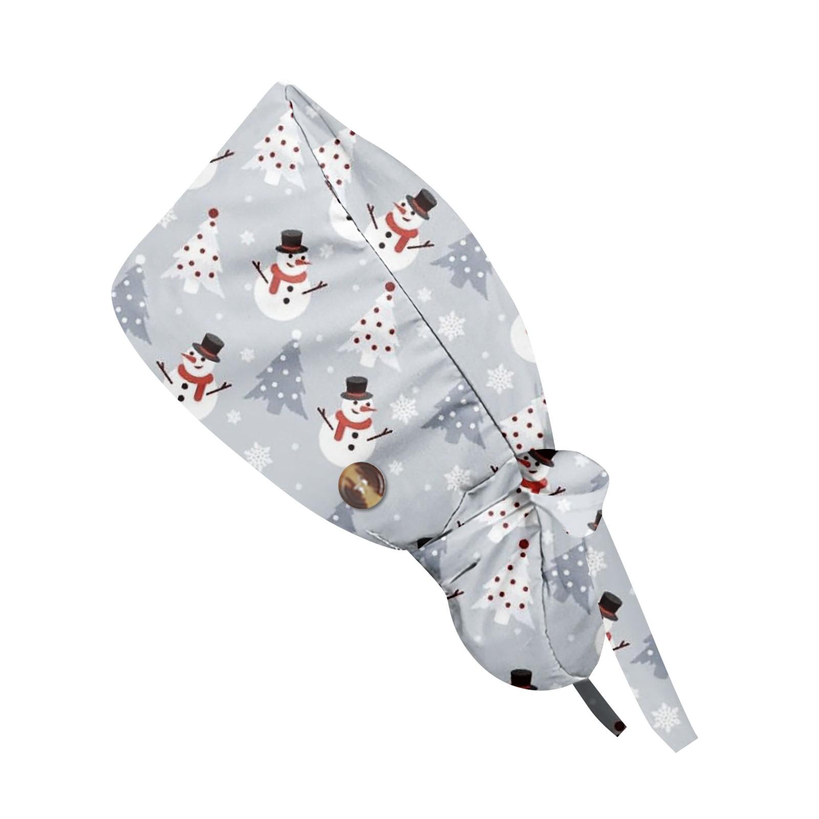 

Модная рождественская рабочая кепка с принтом, повседневная женская кепка с хвостиком, кепка с повязкой, кепка Baotou One Size