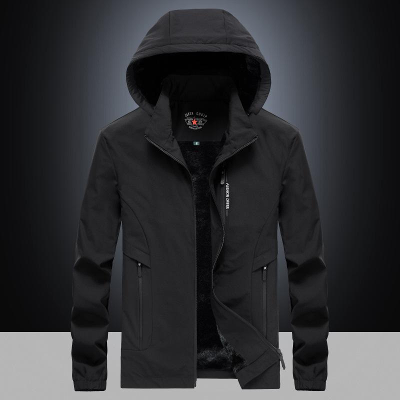 

Осенне-зимняя спортивная ветрозащитная теплая куртка для активного отдыха флисовая повседневная мужская куртка большого размера 4XL