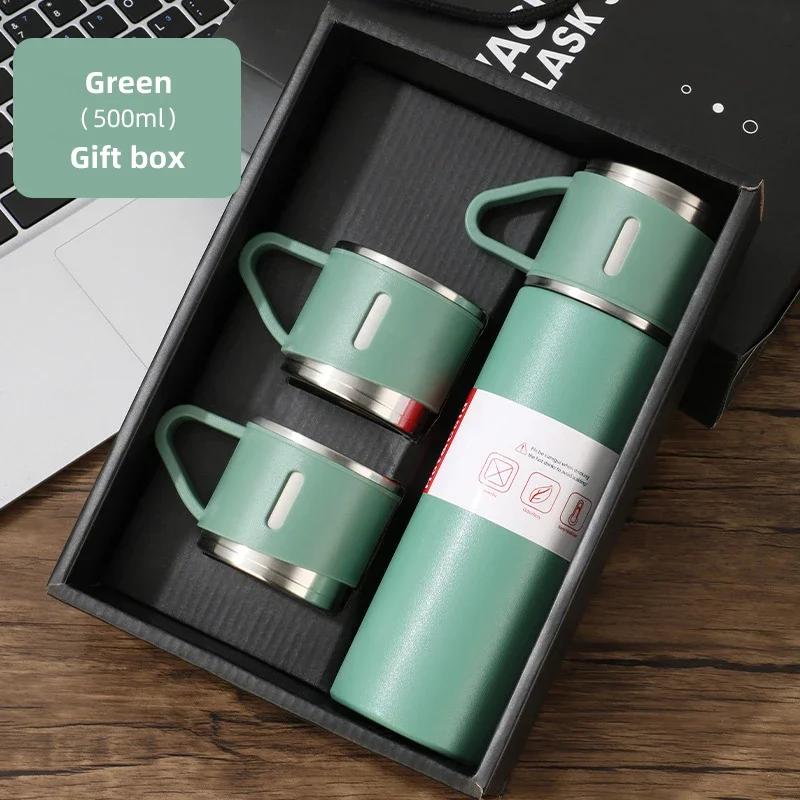Large Capacity Stainless Steel Thermos Cup Vacuum Insulated Bottle Gift Set Coffee Tea Milk Travel Water Bottle Insulated