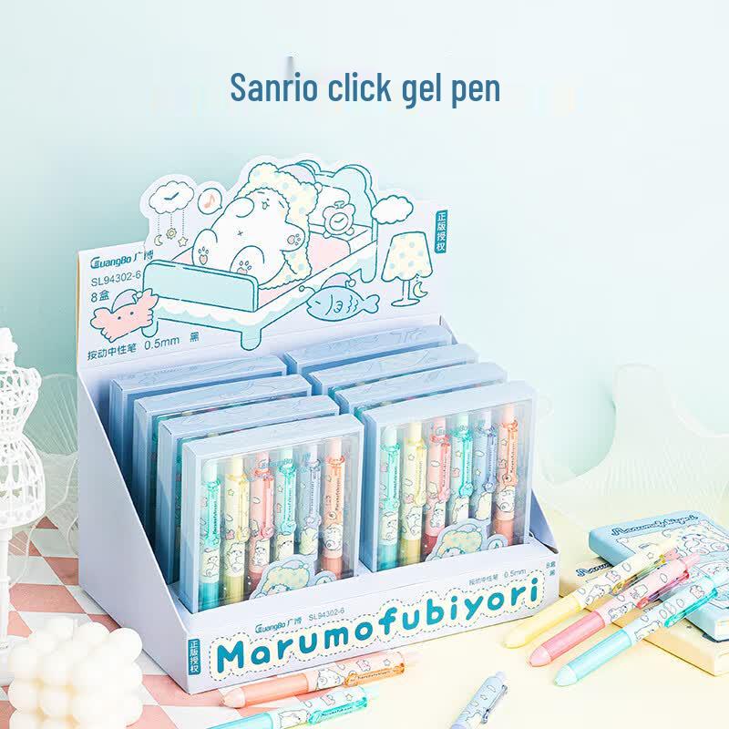 Наборы гелевых ручек Guangbo Sanrio Character 0,5 мм, черные, нажимные