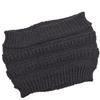 New Autumn and Winter Women's Knitted Hair Band Widened Face Wash Head Cover Empty Top Ponytail Woolen Hat