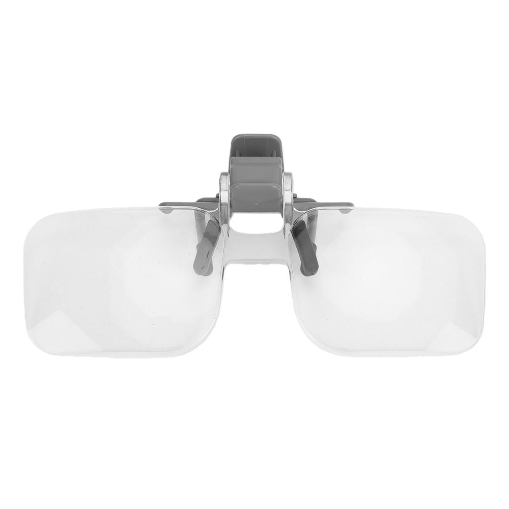 Clip On Magnifying Glass 2X Hands Free Glasses Style Magnifier for Reading Close Up Work Observation