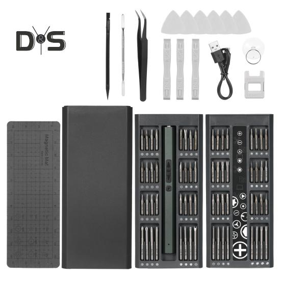 

Электрическая прецизионная отвертка мощный магнитный двигатель высокоскоростные перезаряжаемые биты для отверток набор прецизионных инструментов для намагничивания/размагничивания 82 in 1