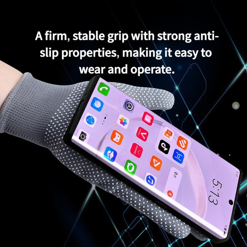 Nitrile Dot Grip Work Gloves - Anti-Slip, Abrasion Resistant for Driving, Handling, and Labor Protection, Unisex Thin Coated Gloves