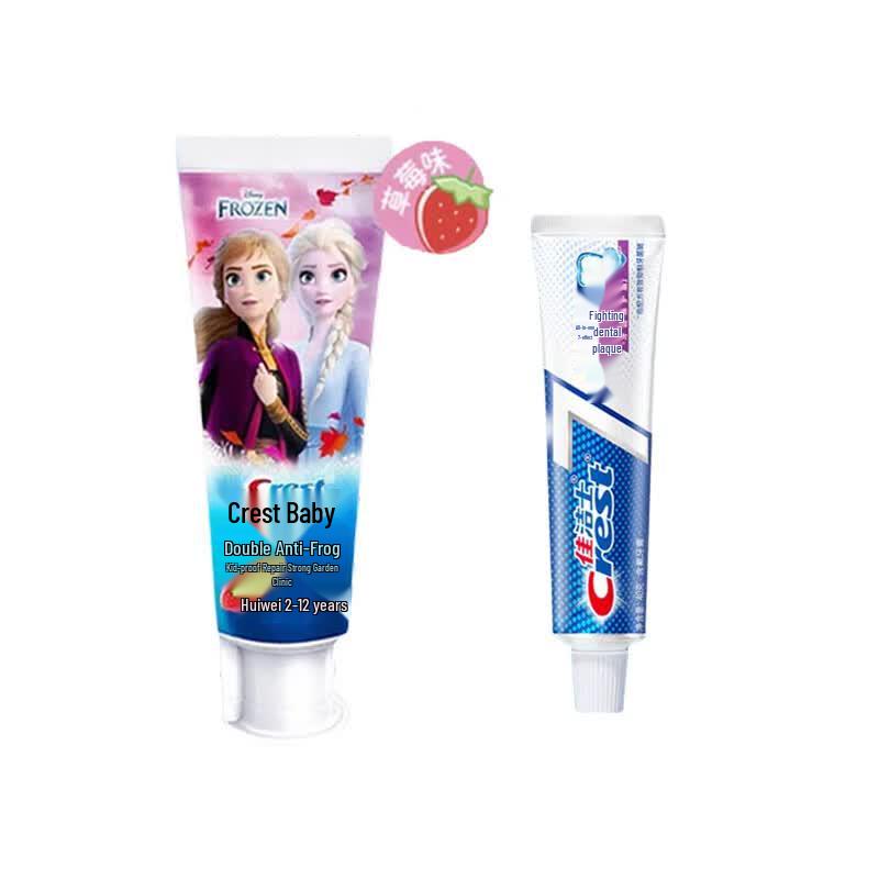 Crest Kids Anti-Cavity Toothpaste (Frozen) with Bonus Adult Toothpaste