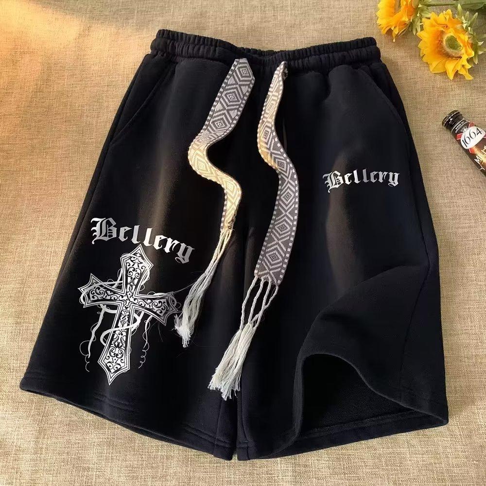 American Retro Shorts Men's Summer Trendy Sports Five-point Pants Loose Casual Basketball Pants