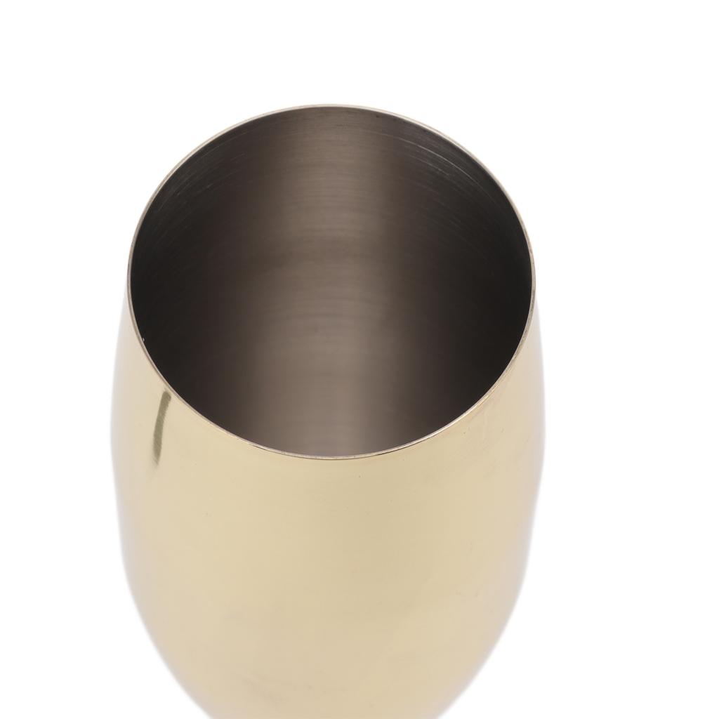 Metal Wine Goblet Stainless Steel Elegant High Hardness Widely Used Metal Wine Glass for Party Wedding Banquet