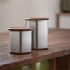 Tragbarer runder Kaffeebehälter Edelstahl Kaffeedose Kaffeevorratsglas Perfektes Geschenk für Kaffeeliebhaber