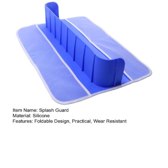 Bathtub Toy Storage Rack Splash Guard with Suction Cups Foldable Design Slip-Resistant