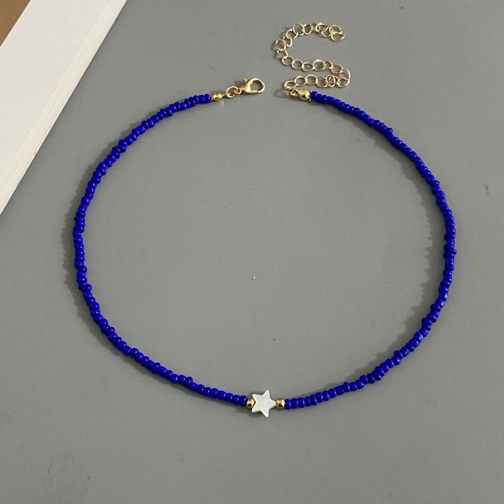 New Fashion Star Nature Shell Choker Necklace for Women Girl Spring Summer Handmade Short Necklace Gift for Friend