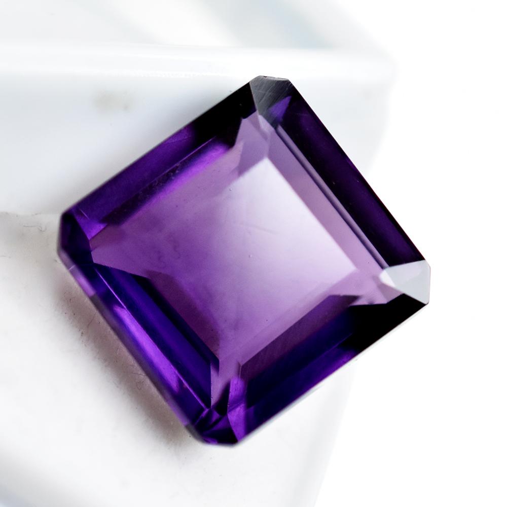 Natural Purple Amethyst Loose Gemstone Square Cut 12.95 Ct Jewelry Making for Jewelry Designs